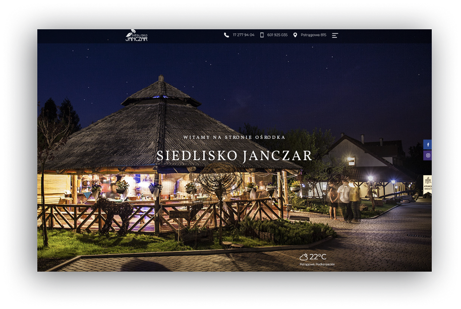 Realizacja strony www dla hotelu i restauracji Siedlisko Janczar