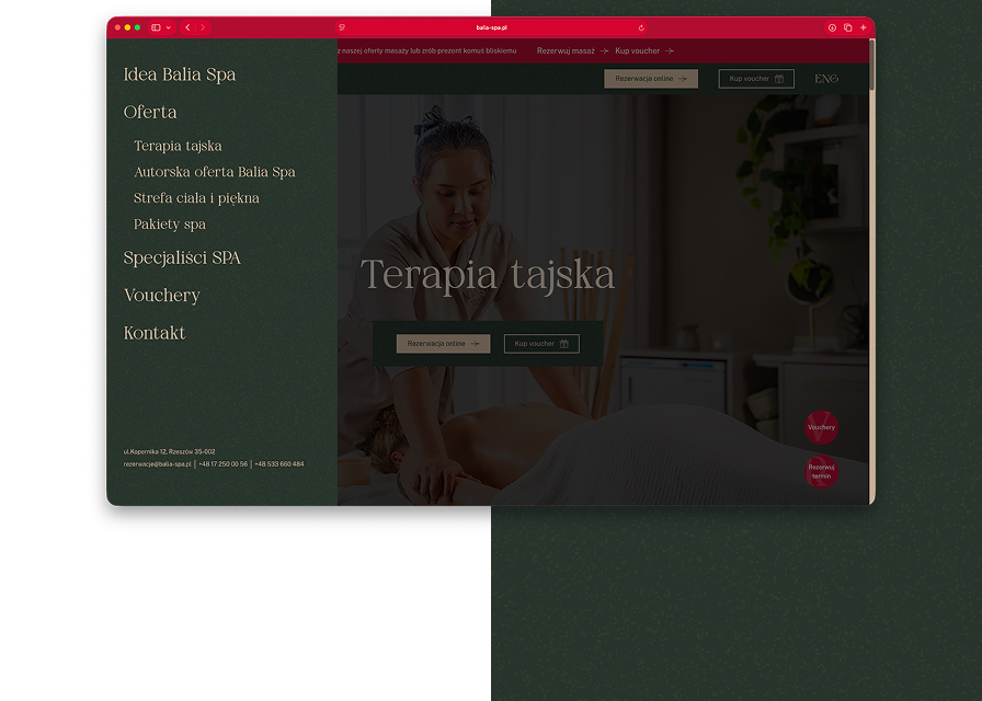 Balia Spa - strona internetowa