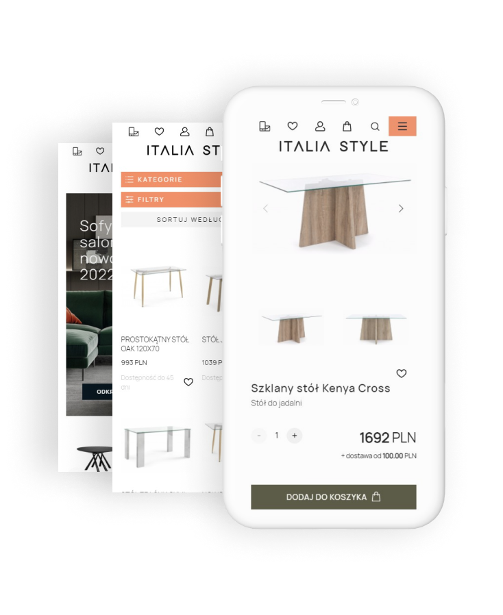Realizacja sklepu internetowego z meblami - Italia Style